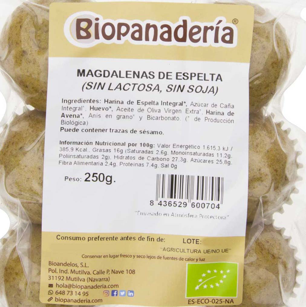Magdalenas de Espelta Integral Ecológicas