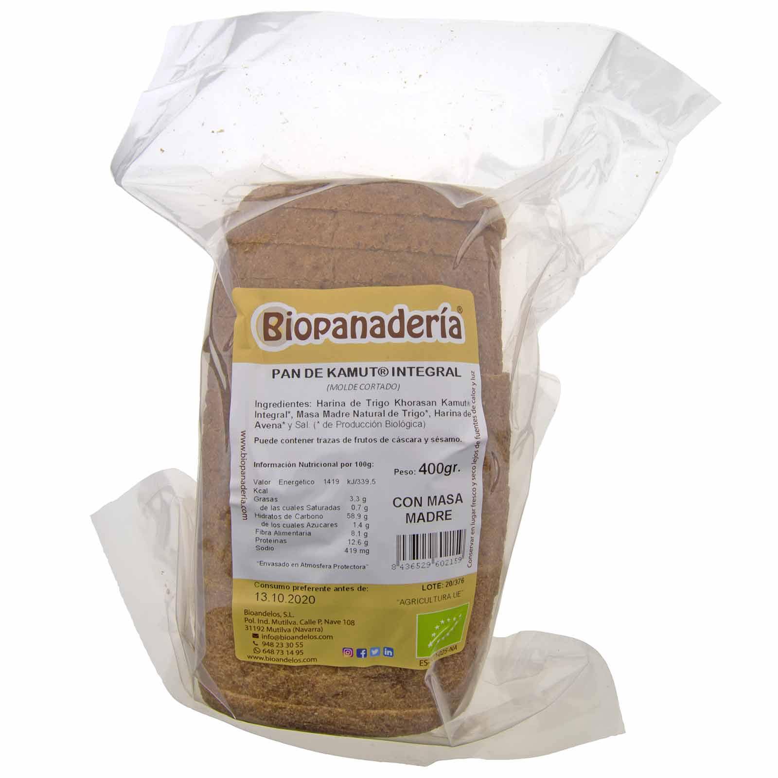 Pan de Molde de Trigo Khorasan Kamut® Integral 400g Ecológico - Biopanadería